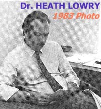 Professor Heath Lowry, from 1983