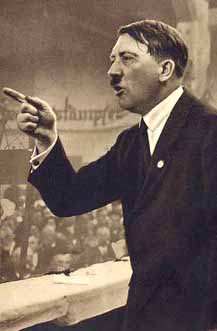 Mr. Hitler gives a speech