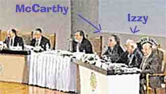 Justin McCarthy seated next to Israel Charny at the Istanbul University conference