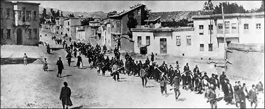 Armenians forced to march in 1915