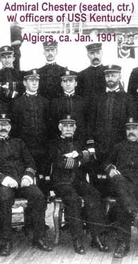Admiral Colby Chester, center, in 1901