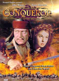 GENGHIS KHAN, as portrayed by... John Wayne. Poster for "The Conqueror."