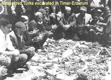 Massacred Turks excavated in Erzurum