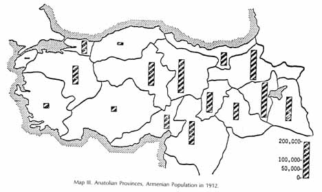 Map III - Armenian population, in 1912