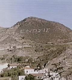 Carved on a Cypriot mountain: ENOSIS