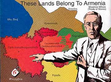Woodrow Wilson awards land to Armenians